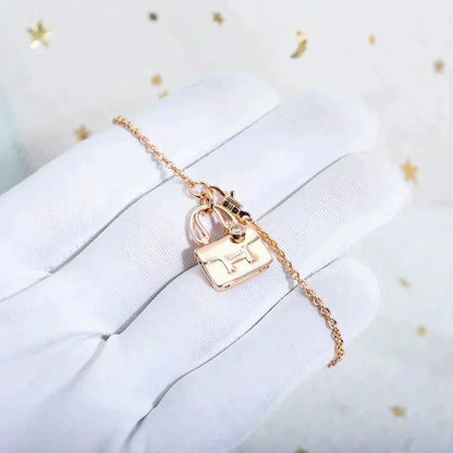 [Riva Jewelry ]AMULETTE PEDANT ROSE GOLD NECKLACE