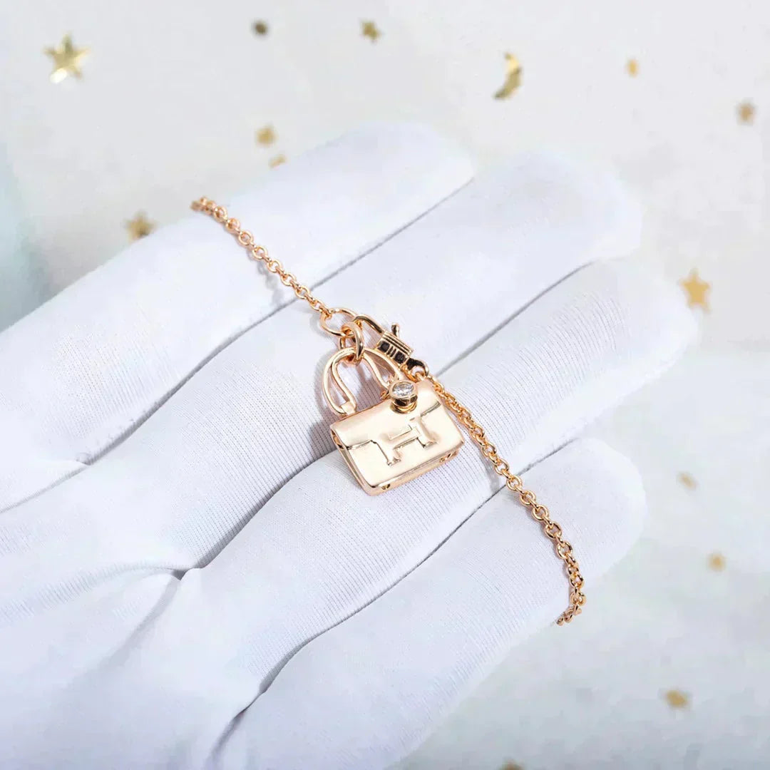 [Riva Jewelry]AMULETTE PEDANT ROSE GOLD NECKLACE