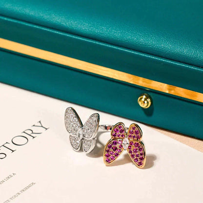 [Riva Jewelry ]TWIN BUTTERFLY DIAMOND RING