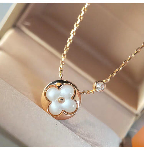 [Riva Jewelry ]SUN MOP GOLD 1 DIAMOND NECKLACE