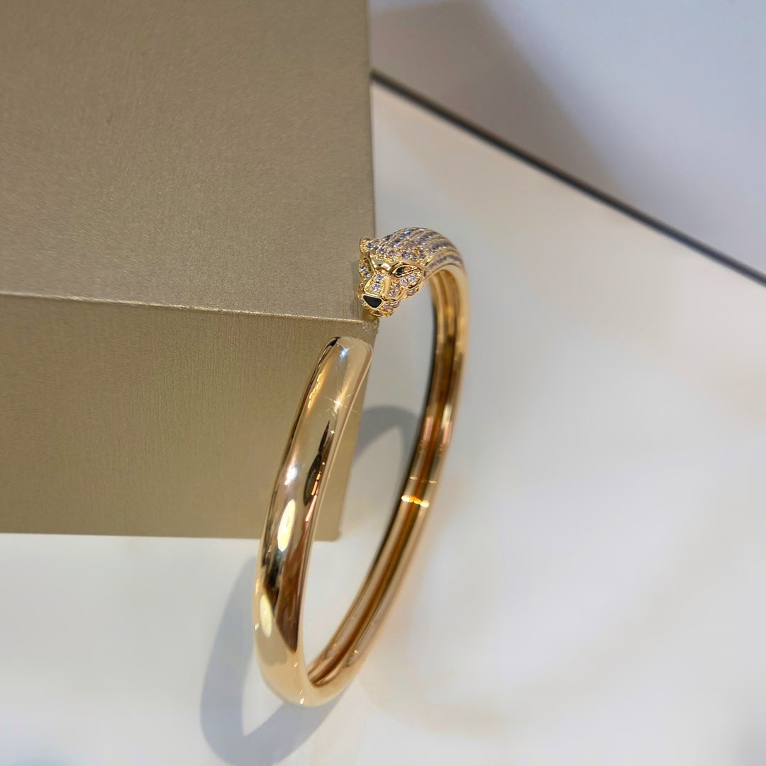 [Riva Jewelry ]PANTHERE GOLD DIAMOND OPEN BRACELET