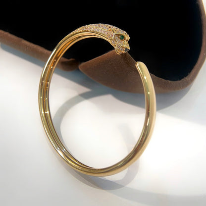 [Riva Jewelry ]PANTHERE GOLD DIAMOND OPEN BRACELET