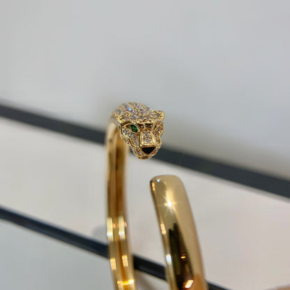[Riva Jewelry ]PANTHERE GOLD DIAMOND OPEN BRACELET