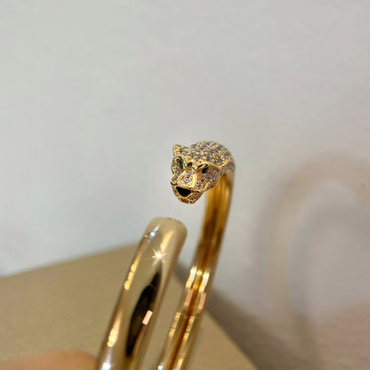 [Riva Jewelry ]PANTHERE GOLD DIAMOND OPEN BRACELET