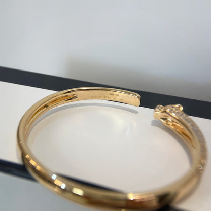 [Riva Jewelry ]PANTHERE GOLD DIAMOND OPEN BRACELET