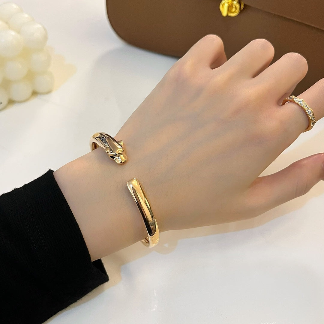 [Riva Jewelry ]PANTHERE GOLD OPEN BRACELET