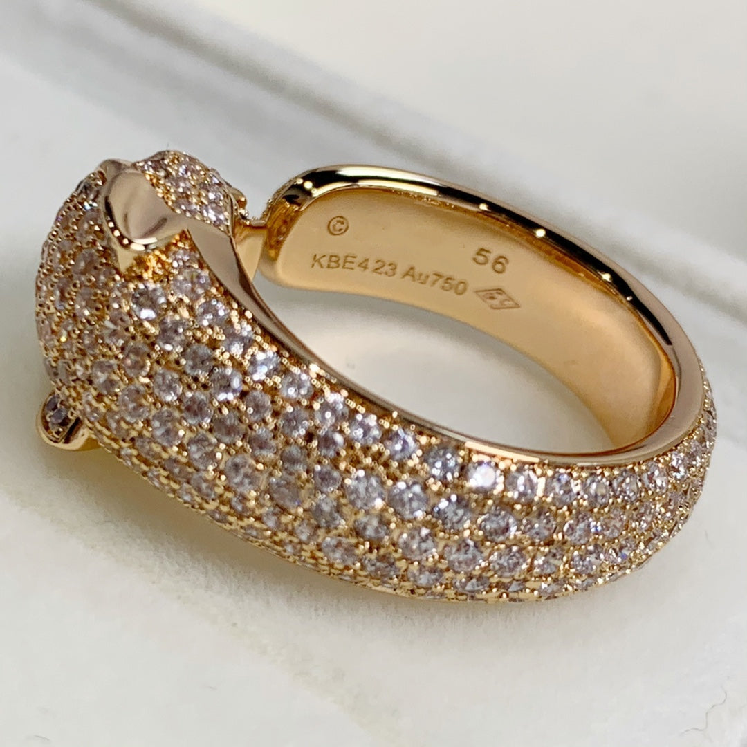 [Riva Jewelry ]PANTHERE PINK GOLD DIAMOND RING