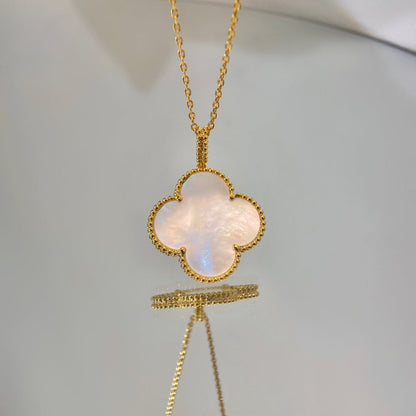 [Riva Jewelry ]CLOVER 25MM MOP LARGE PENDANT NECKLACE