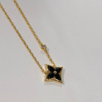 [Riva Jewelry]STAR BLACK MOP NECKLACE