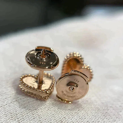 [Riva Jewelry ]HEART CARNELIAN STUD EARRINGS