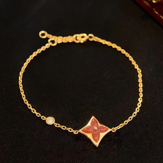 [Riva Jewelry]COLOR STAR KARNEOL ROSÉGOLD DIAMANTARMBAND