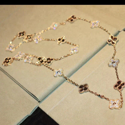 [Riva Jewelry ]CLOVER 20 MOTIFS LASER DIAMOND NECKLACE
