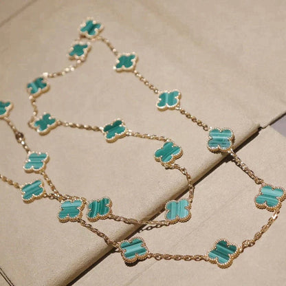 [Riva Jewelry ]CLOVER 20 MOTIFS MALACHITE GOLD