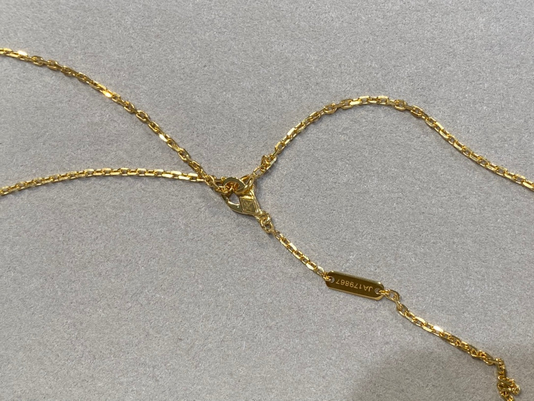 [Riva Jewelry ]CLOVER 25MM NECKLACE GOLD CARNELIAN