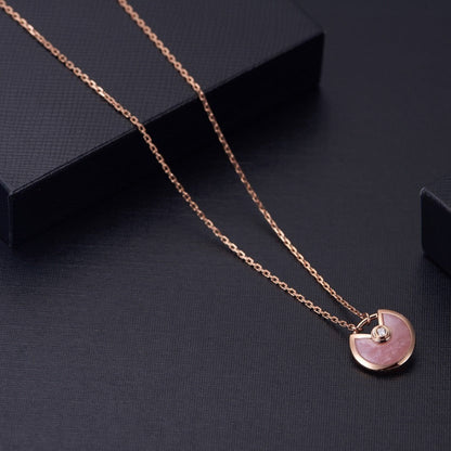 [Riva Jewelry ]AMULETTE ROSE GOLD PINK MOP NECKLACE