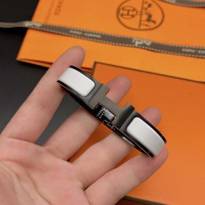 [Riva Jewelry]H BRACELET 12MM BLACK WHITE CERAMIC
