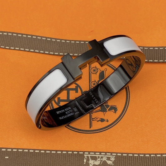 [Riva Jewelry]H ARMBAND 12MM SCHWARZ WEISS KERAMIK