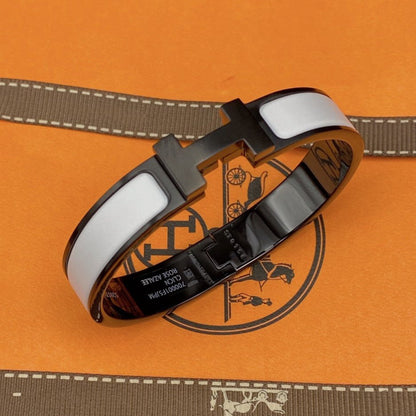 [Riva Jewelry ]H BRACELET 12MM BLACK WHITE CERAMIC