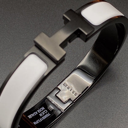 [Riva Jewelry ]H BRACELET 12MM BLACK WHITE CERAMIC