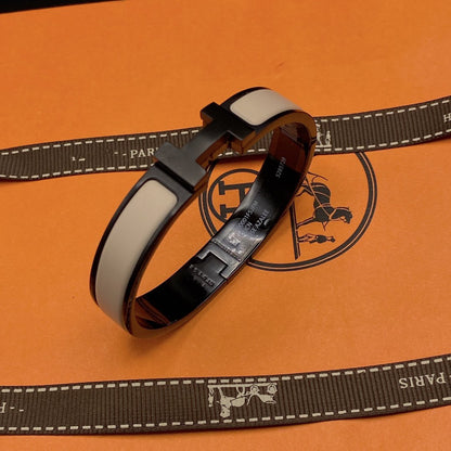 [Riva Jewelry ]H BRACELET 12MM BLACK BEIGE CERAMIC