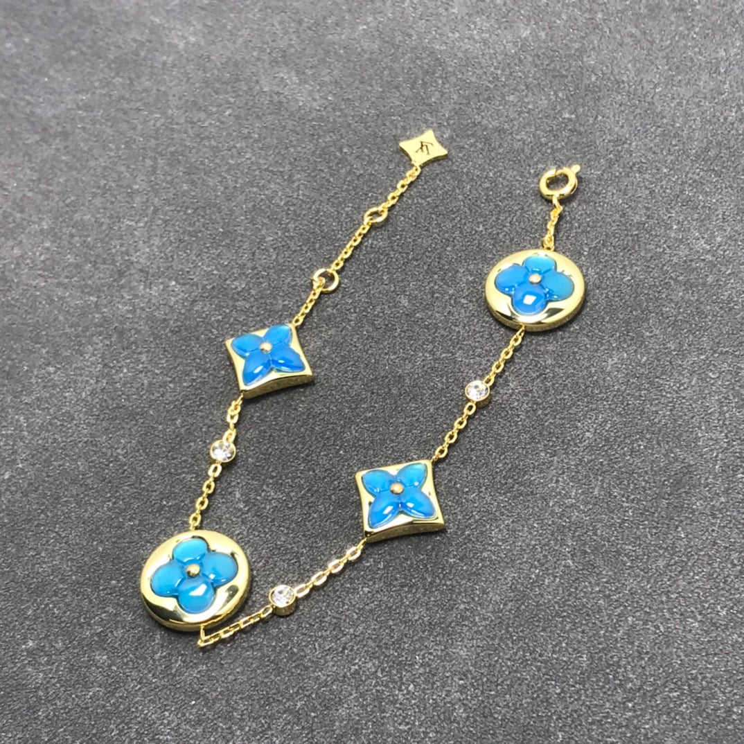 [Riva Jewelry ]STAR AND SUN TURQUOISE 4 MOTIFS 3 DIAMONDS