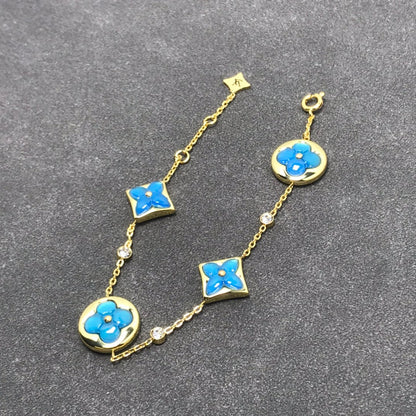 [Riva Jewelry ]STAR AND SUN TURQUOISE 4 MOTIFS 3 DIAMONDS
