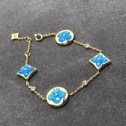[Riva Jewelry ]STAR AND SUN TURQUOISE 4 MOTIFS 3 DIAMONDS