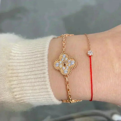 [Riva Jewelry ] CLOVER 5 MOTIF FULL DIAMOND BRACELET COLLECTION
