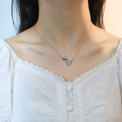 [Riva Jewelry ]VOLT SILVER DIAMOND PEDANT NECKLACE