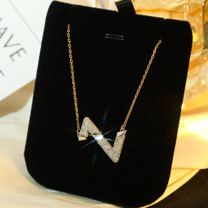 [Riva Jewelry ]VOLT SILVER DIAMOND PEDANT NECKLACE