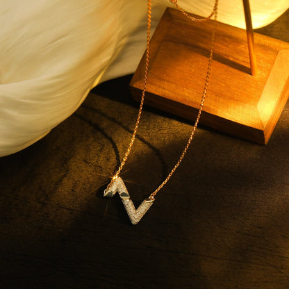 [Riva Jewelry ]VOLT SILVER DIAMOND PEDANT NECKLACE
