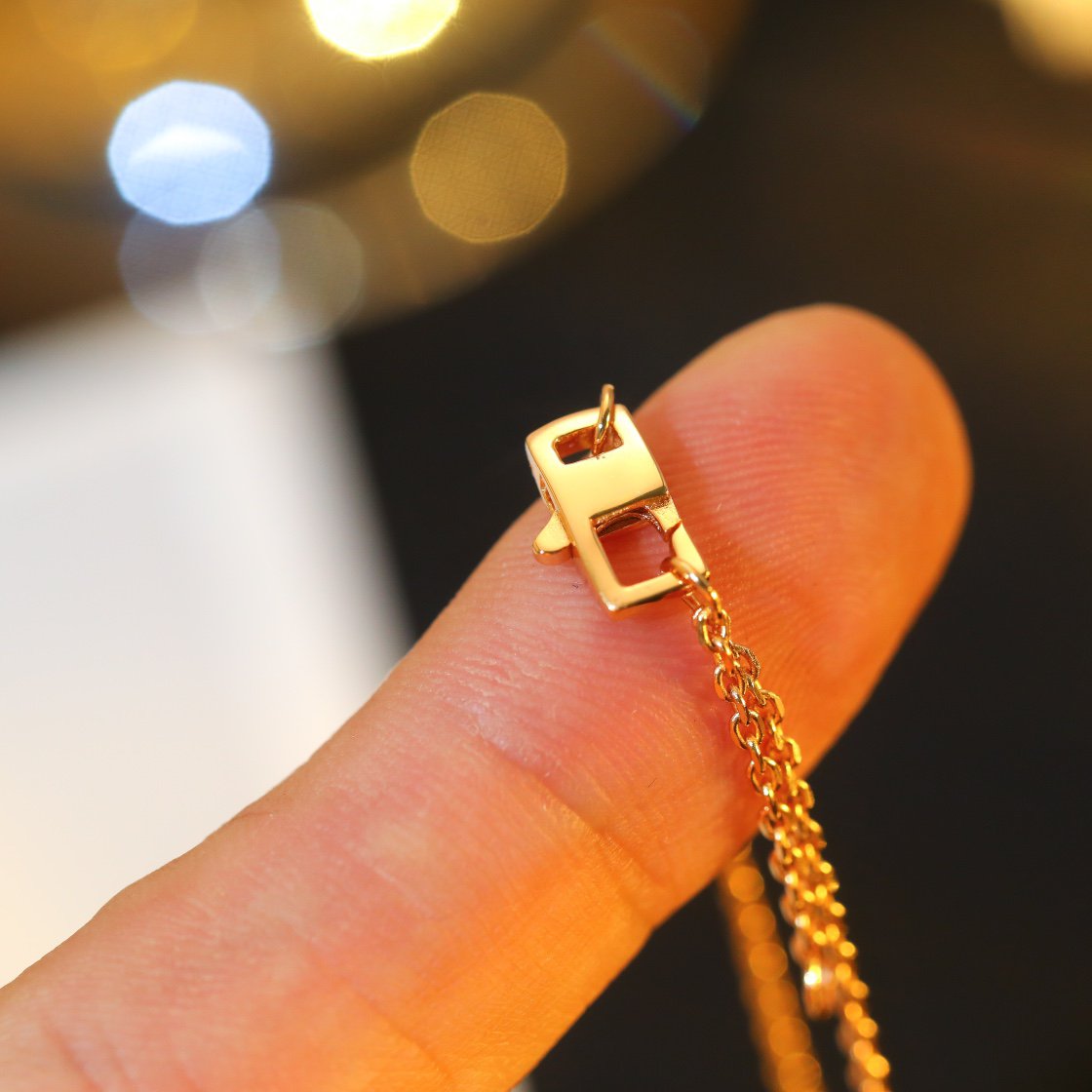 [Riva Jewelry ]STAR AND SUN DIAMOND PINK GOLD NECKLACE