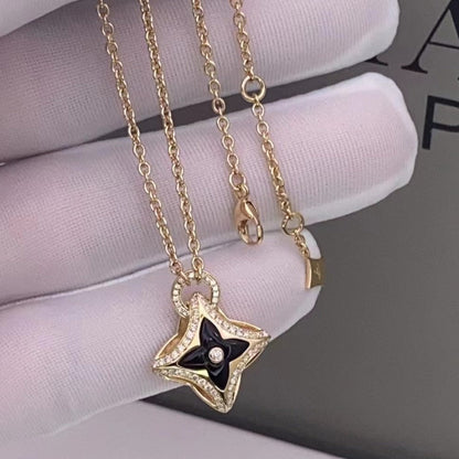 [Riva Jewelry ]STAR PEDANT PINK GOLD DIAMOND NECKLACE