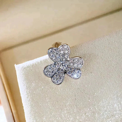 [Riva Jewelry ]CLOVER COMOS DIAMOND EARRINGS SILVER