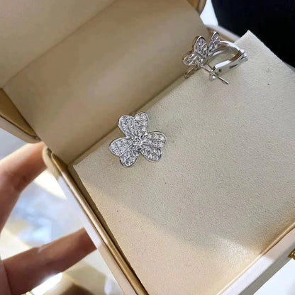 [Riva Jewelry ]CLOVER COMOS DIAMOND EARRINGS SILVER