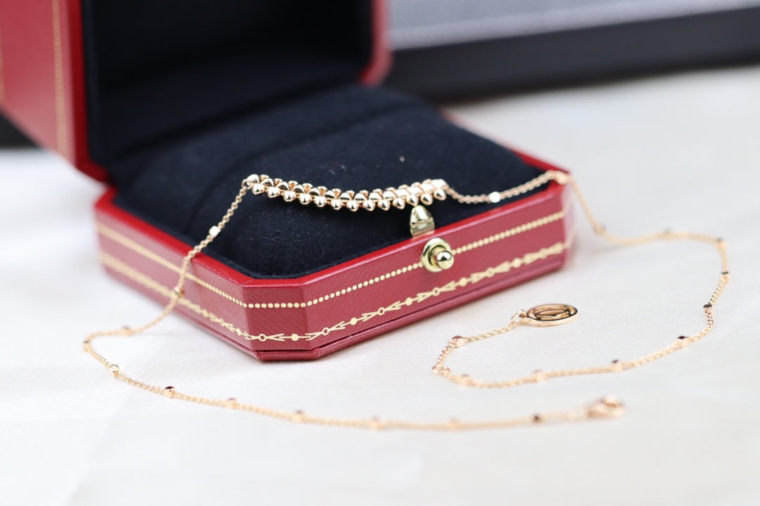 [Riva Jewelry ]CLASH PINK GOLD NECKLACE