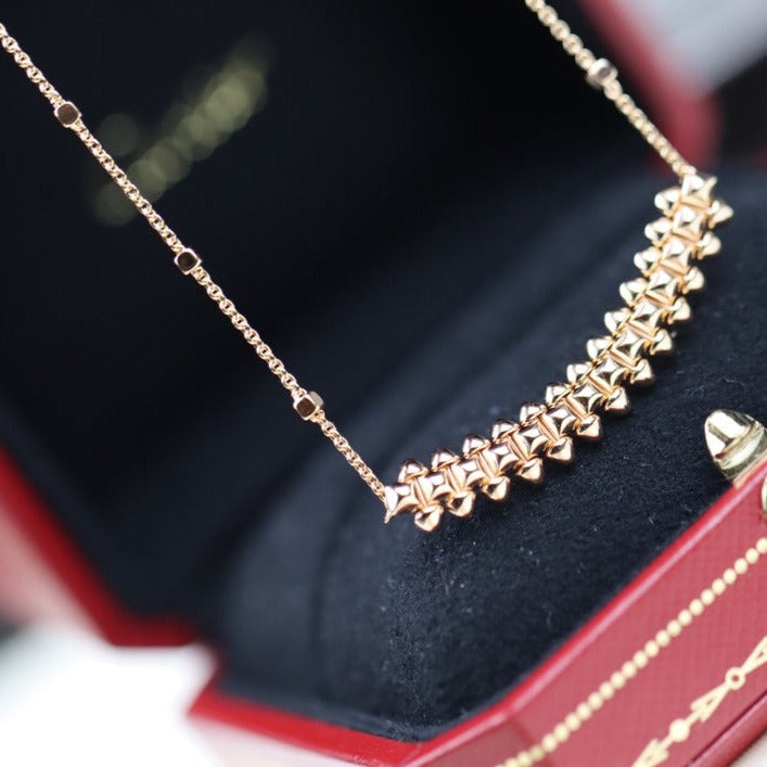 [Riva Jewelry ]CLASH PINK GOLD NECKLACE