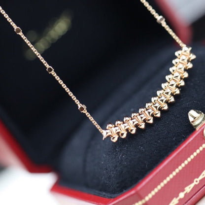 [Riva Jewelry ]CLASH PINK GOLD NECKLACE