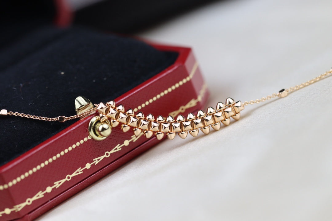 [Riva Jewelry ]CLASH PINK GOLD NECKLACE