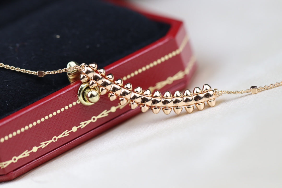 [Riva Jewelry ]CLASH PINK GOLD NECKLACE
