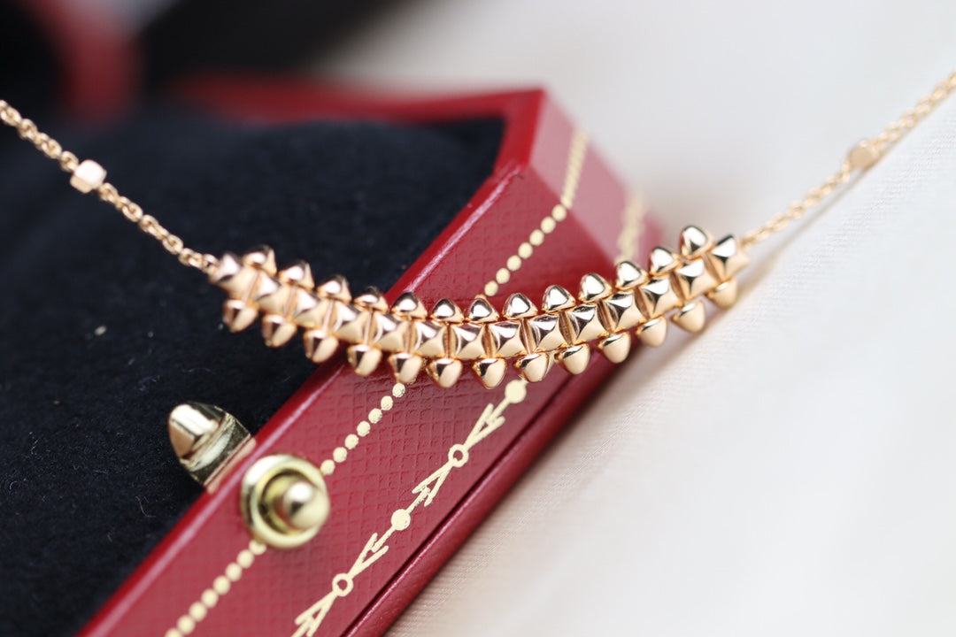 [Riva Jewelry ]CLASH PINK GOLD NECKLACE