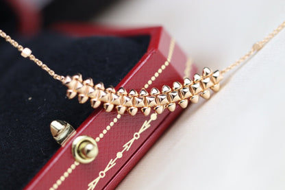 [Riva Jewelry ]CLASH PINK GOLD NECKLACE