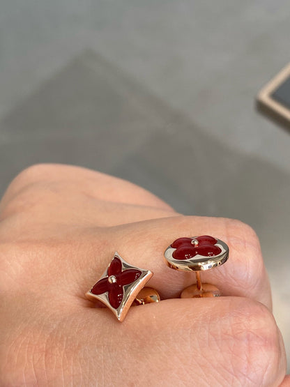 [Riva Jewelry]STERN UND SONNE ROSÉGOLD CARNELIAN OHRSTECKER