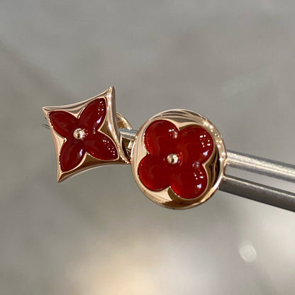 [Riva Jewelry]STERN UND SONNE ROSÉGOLD CARNELIAN OHRSTECKER