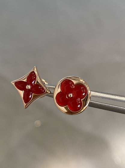 [Riva Jewelry]STERN UND SONNE ROSÉGOLD CARNELIAN OHRSTECKER