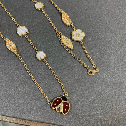 [Riva Jewelry ]LUCKY SPRING 15 MOTIFS GOLD NECKLACE