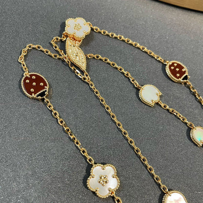 [Riva Jewelry ]LUCKY SPRING 15 MOTIFS GOLD NECKLACE