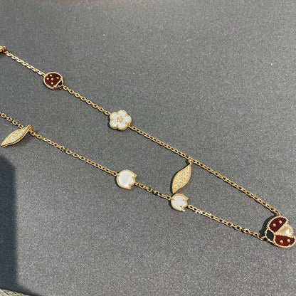 [Riva Jewelry ]LUCKY SPRING 15 MOTIFS GOLD NECKLACE