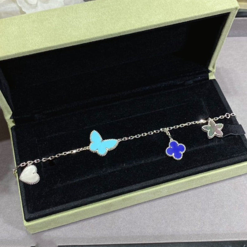 [Riva Jewelry ]LUCKY SPRING SILVER BRACELET 4 MOTIF