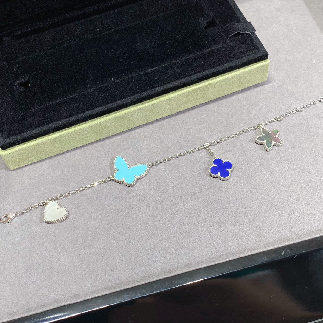 [Riva Jewelry ]LUCKY SPRING SILVER BRACELET 4 MOTIF